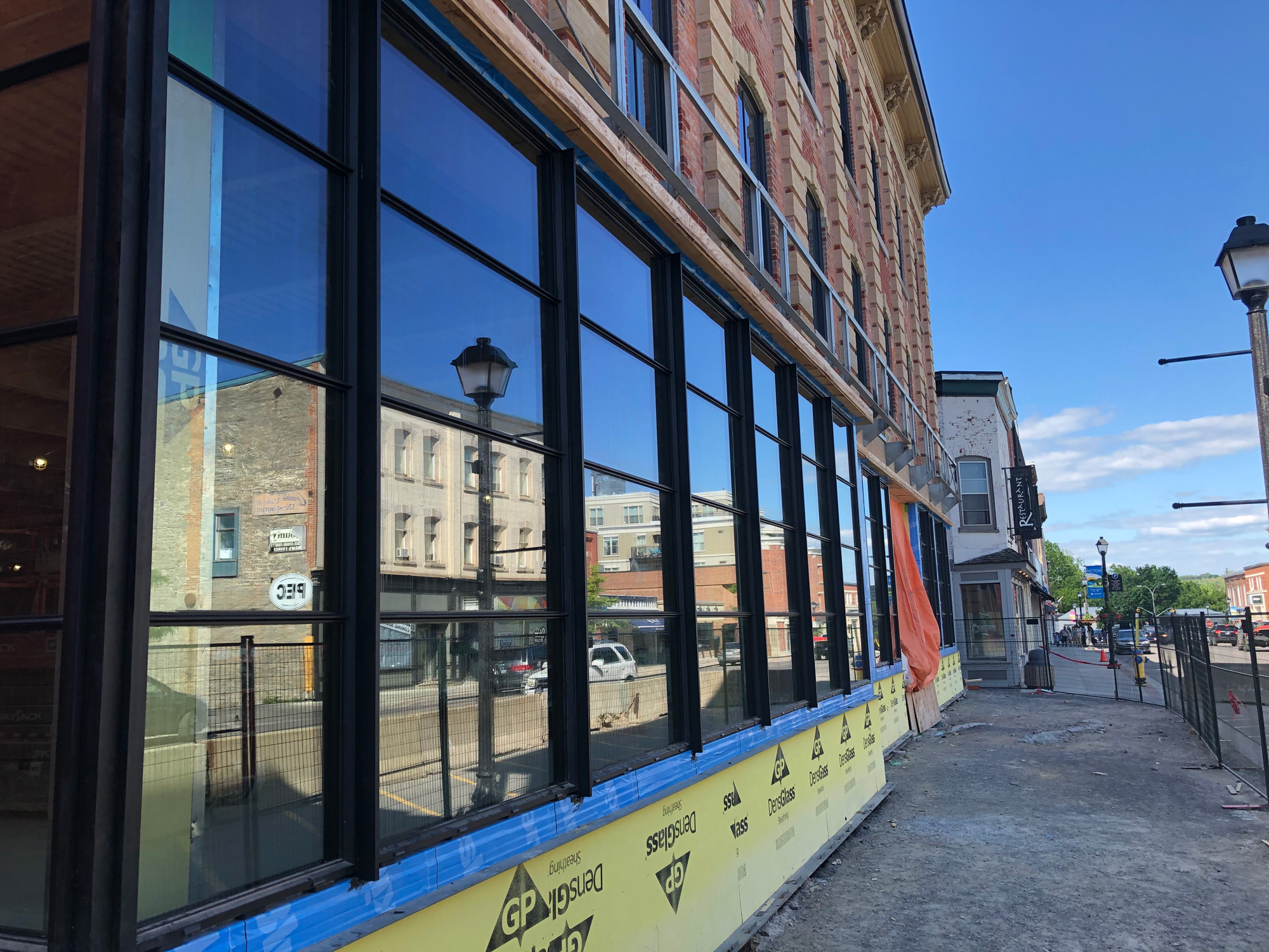 Installation at a Picton hotel using Reynaers Aluminum SL38 European windows designed to replicate the classic look of old steel glazing.